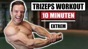 '10 Minuten Trizeps Workout für Zuhause ohne Geräte - Extrem Effektiv! | Sascha Huber'