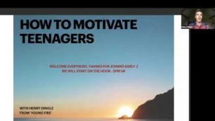 'Masterclass: How to Motivate Teenagers'