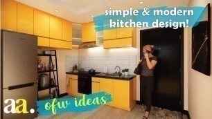 Simple Kitchen design perfect for condo units|AirBnB and OFW ideas