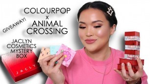 'GIVEAWAY| FULL FACE COLOURPOP X ANIMAL CROSSING | WHAT A HOOT | JACLYN COSMETICS V-DAY MYSTERY BOX'