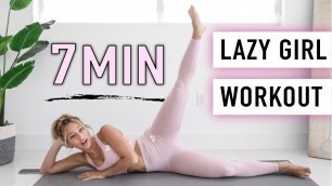 'LAZY GIRL Full Body WORKOUT - 7 min. (NO JUMPING)'