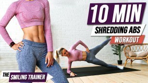 '10 Min Fat Shredding Abs Workout: Quick Fit Fun Fat Burning Exercises at Home'