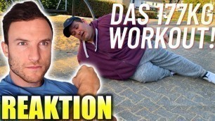 'Sascha Huber reagiert auf MIKE macht ein Workout von mir mit 177 KG'