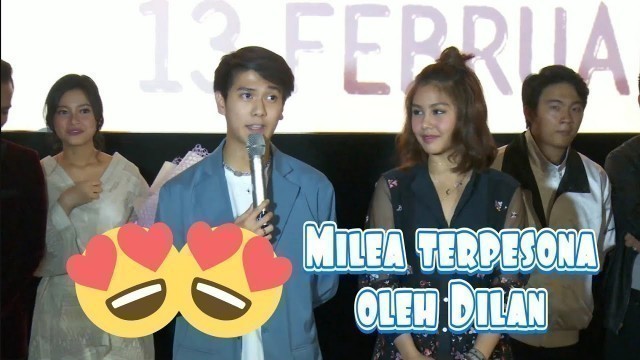 'Vanesha lirik Iqbal pada Gala Premiere film Milea suara dari Dilan di Ciwalk Bandung'