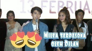 'Vanesha lirik Iqbal pada Gala Premiere film Milea suara dari Dilan di Ciwalk Bandung'