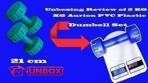 'Aurion PVC1 Plastic Dumbell Set, 2Kg Each + Length Test & Unboxing Review'