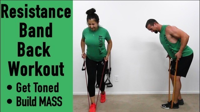'Resistance Band Workout For Back - 24 Min Band Home Workout'