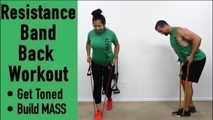 'Resistance Band Workout For Back - 24 Min Band Home Workout'