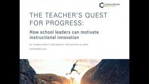 'Thomas Arnett interview: How school leaders can motivate instructional innovation'