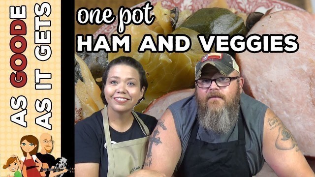 'Crock Pot Ham Steak and Vegetable One Pot Meal'