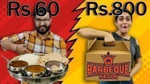 'Rs 60 Food Thali vs Rs 800 Food Thali 