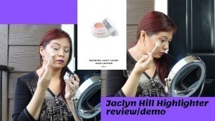 'JACLYN HILL COSMETICS..BEAMING HIGHLIGHT REVIEW/DEMO'