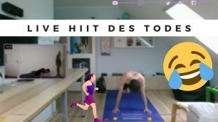 'Lappen macht Sascha Huber LIVE WORKOUT: Extremes 20 Min HIIT Workout für Zuhause ohne Geräte! 