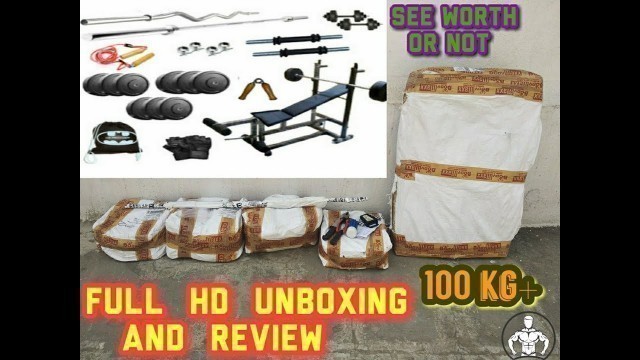'Home Gym Set Combo 100 Kg Weight Unboxing and Full Review'