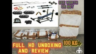 'Home Gym Set Combo 100 Kg Weight Unboxing and Full Review'