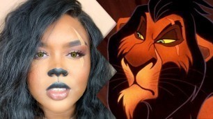 'THE LION KING INSPIRED SCAR HALLOWEEN MAKEUP TUTORIAL | LAST MINUTE HALLOWEEN COSTUME | Hoojadaddy'