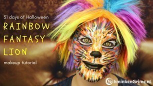 'Rainbow Fantasy Lion Makeup Tutorial | FX Makeup | 31 days of Halloween'