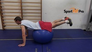 'Extension isométrique des hanches avec ballon lesté'