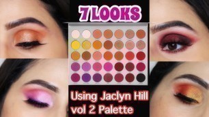 '7 Looks 1 Eyeshadow Palette Morphe Jaclyn hill Vol 2 || Beginners Makeup'