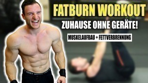 '20 Minuten Extremes FATBURN HIIT Workout für Zuhause ohne Springen | Sascha Huber'