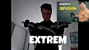 'Ich mache das 5 Minuten Bizeps Workout von Sascha Huber nach (Ist extrem)'