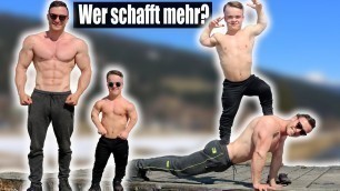 'Sascha Huber VS. Kleinwüchsiger Zuschauer | Liegestütz Challenge Extrem'