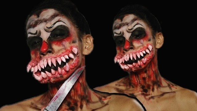 'CLOWN X MONSTER TEETH SFX MAKEUP | HALLOWEEN MAKEUP TUTORIAL | CHURRR BEAUTY'