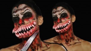 'CLOWN X MONSTER TEETH SFX MAKEUP | HALLOWEEN MAKEUP TUTORIAL | CHURRR BEAUTY'