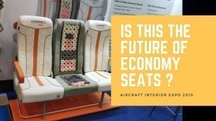 New Economy seats display at Aircraft Interior Expo. Germany -2019
