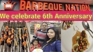 'AGRA Barbeque Nation Unlimited Buffet || 6th Marriage Anniversary Celebration|| Barbeque Restaurant'