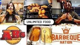 'Barbeque Nation vs. Absolute Barbecues | Veg and Non-veg buffet | Unlimited food #unlimitedfood'