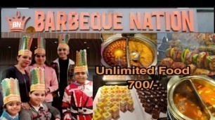 'Barbeque nation unlimited Food under rs 700/-  in Amritsar Family vlog (harpreet tutorials)'