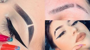 'How To SLIT Eyebrows And Eyebrow Tutorial | Kayla Martinez'