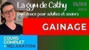 '15 mai: La gym douce de Cathy: Gainage'