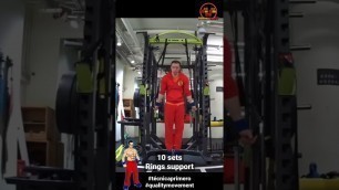 '10 sets soporte en anillos #shorts #zenkaikaizenfitness #movementmastery #fitness #gym #youtube'
