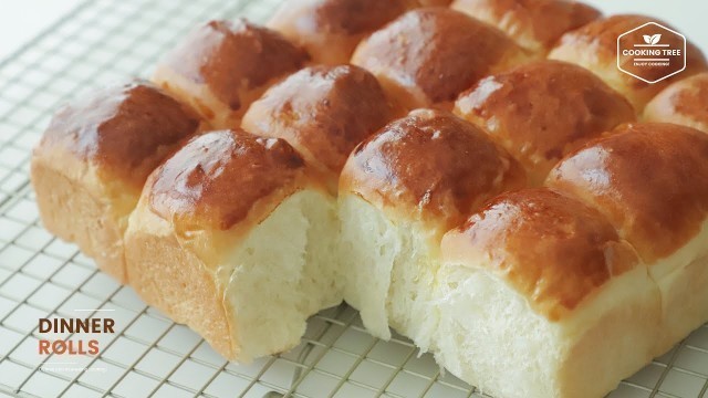 '우유 모닝빵 (밀크롤) 만들기 : Dinner Rolls (Milk Bread) Recipe | Cooking tree'