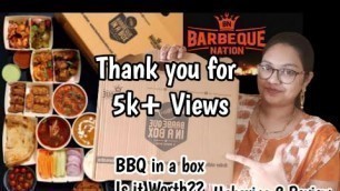 'Honest Review Barbeque Nation Buffet Home Delivery | UNLIMITED BBQ BUFFET In Box Hyderabad in Telugu'