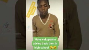 'SOME ADVICE BACK THEN IN HIGH SCHOOL 