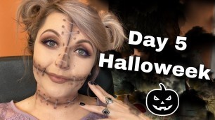 'Day 5 Halloweek: CREEPY DOLL TUTORIAL Super Easy Makeup for HALLOWEEN 