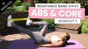 'RESISTANCE BAND WORKOUT - ABS & CORE - HOME WORKOUT - 10 MINUTES'