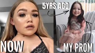 'THEN VS NOW PROM MAKEUP & MY EXPERIENCE 