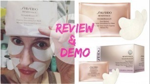 'Shiseido Benefiance WrinkleResist24 Pure Retinol Express Smoothing Eye Mask Review & Demo'