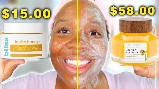 'FARMACY HONEY POTION vs. BLISS IN THE HONEY MASK! Skincare Dupes for High end Products!'