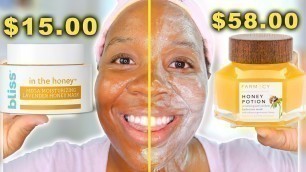 'FARMACY HONEY POTION vs. BLISS IN THE HONEY MASK! Skincare Dupes for High end Products!'