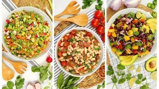 '3 No Cook Lunch Recipes | Easy Bean Salads'