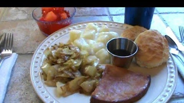 'Ham Steak With Country Fried Cabbage'