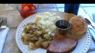 'Ham Steak With Country Fried Cabbage'