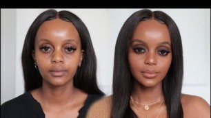 'Fall Brown Smokey Eye Makeup Tutorial |Makeup For Black Women'