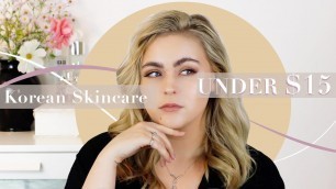 'BEST KOREAN SKINCARE UNDER $15! (Whole Routine) Shiseido, COSRX, innisfree, THE FACE SHOP'