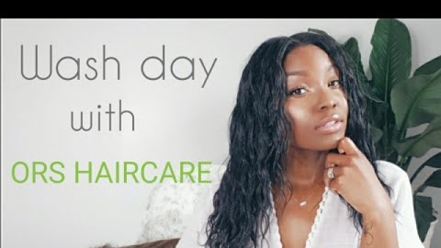 'WASH DAY with ORS Haircare| Relaxed hair| April Sunny'